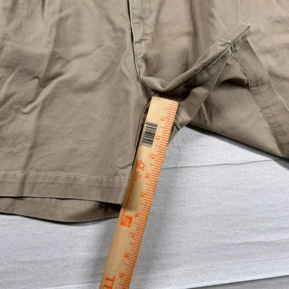 Vintage Polo Ralph Lauren Shorts Mens 38 Pleated Chino Tan Khaki Made in USA